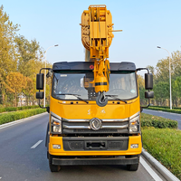 Camion-grue Dongfeng Huashen 12 tonnes avec châssis, grue télescopique, moteur de pompe, hauteur de levage de 35 m |   Premier fabricant chinois