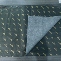 Papier d'emballage biodégradable et recyclable personnalisable de 17 g, fin, noir pur, imprimable, avec logo multicolore, matériau d'emballage pour