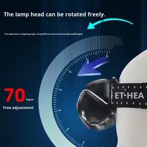 ضوء فائق السطوع وقوي 2 مفتاح 3 * AAA بطارية جافة تعمل مصباح أمامي ليد مع ضوء أحمر - Product Image 5