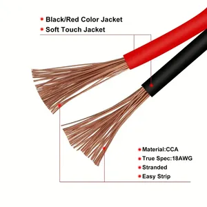 18AWG đỏ đen Bicolor 50 ft/100 ft bị mắc kẹt Loa dây cáp PVC rạp hát tại nhà surround âm thanh hệ thống đài phát thanh RoHS cho - Product Image 5