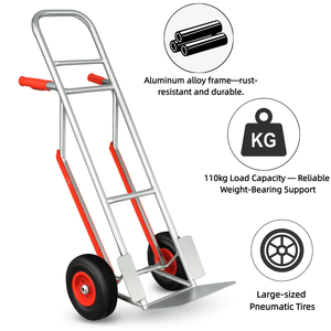 Poignée de <span class=keywords><strong>chariot</strong></span> à main en aluminium 6063 légère, protection, capacité de charge 110 kg, pour utilisation en entrepôt, <span class=keywords><strong>d</strong></span>éménagement, logistique, outils OEM - Product Image 1