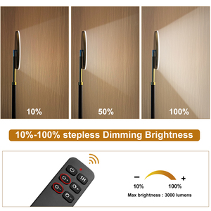 Lámpara de Pie LED Anrotix de 30W con Control Remoto y Táctil, Madera Maciza y Metal, 3000LM, 69 Pulgadas de Altura, Lámpara Moderna con Luz Ascendente para Oficina y Dormitorio - Product Image 2