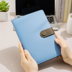 Recycled Lined Grid Dotted <b>Notepad</b> 2026 Daily Diary Fabric Linen PU Leather Pocket Custom Printed Journal Hardcover Notebook - Product Image 1