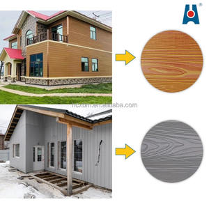 แผ่นผนังไฟเบอร์ซีเมนต์กันไฟสมัยใหม่ พร้อมผิวลายไม้ สำหรับงานตกแต่งผนังภายนอก - Product Image 1