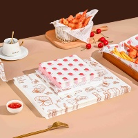 Papier d'emballage alimentaire enduit de PE imperméable et résistant à la graisse pour hamburgers, en-cas et pain