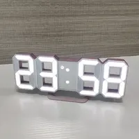 공장 도매 뜨거운 판매 시계 3D 디지털 벽 테이블 알람 시계 LED 달력 알람 프레임 시계 온도