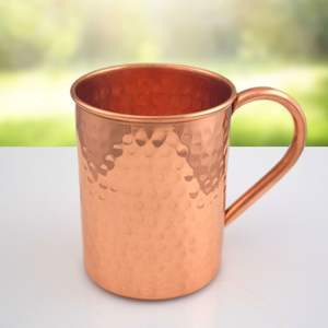 Compre una taza de cobre martillado, taza de cobre puro para beber, taza Moscow Mule, ecológica, hecha a mano, reutilizable, para cocina, bar, bebidas - Product Image 3