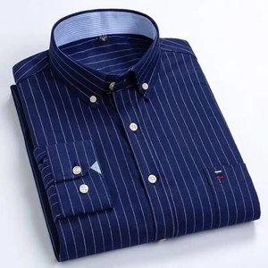 Nuevas camisas casuales Oxford para hombres, <span class=keywords><strong>camisa</strong></span> de <span class=keywords><strong>manga</strong></span> <span class=keywords><strong>larga</strong></span> de algodón 100% para hombres, venta al por mayor, <span class=keywords><strong>camisa</strong></span> de flores <span class=keywords><strong>a</strong></span> rayas <span class=keywords><strong>a</strong></span> <span class=keywords><strong>cuadros</strong></span> para hombres - Product Image 3