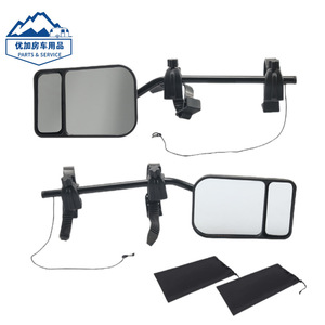 Accessoires extérieurs pour camping-car, rétroviseur rectangulaire en métal, monté sur le côté, angle réglable, étanche, durable, commande manuelle - Product Image 4