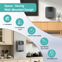 Distributeur d'Eau Mural Automatique Mini en Plastique Chaud et Froid Électrique UV Nobana pour Usage Domestique et Hôtelier