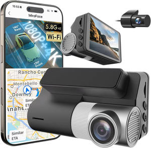 Mini caméra de tableau de bord 4K pour <span class=keywords><strong>voiture</strong></span>, 3,0 pouces, avec application Wifi, double objectif avant et arrière, boîte noire, caméra de tableau de bord 4K pour <span class=keywords><strong>voiture</strong></span> - Product Image 1