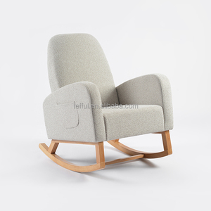 Fauteuil à bascule portable de style européen avec structure en bois pour la maison, le bureau et le salon - Product Image 2