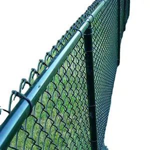 Clôture en maille de fil vert 2020, vente en gros, usine, maillage de clôture, lien en chaîne, stade, 6 pieds