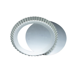 Bandeja para hornear panaderí<span class=keywords><strong>a</strong></span> Bandeja redonda de aluminio Tarta estriada Quiche Pan Pie Comida Pizza Bandeja para hornear - Product Image 5