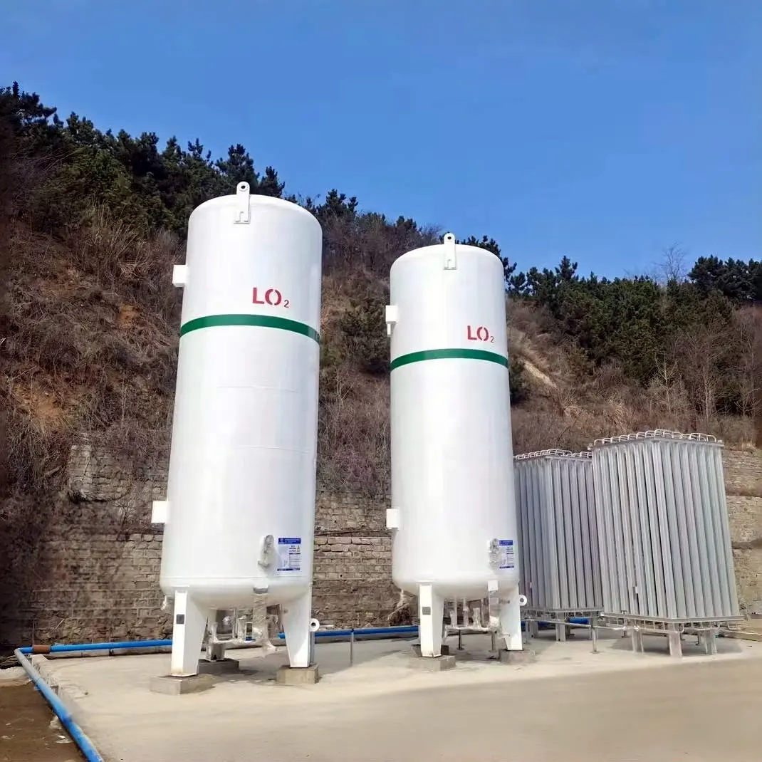 Tanque de oxigênio líquido criogênico de 20 toneladas, tanque de armazenamento de gás líquido como oxigênio ácido para sistema de ozônio