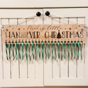 Zucchero filato conto alla rovescia fino a Natale: cabina di Babbo Natale in segno di legno <span class=keywords><strong>Hanover</strong></span>-insegna in legno fatta a mano per decorazioni natalizie - Product Image 2