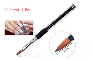 Lot de 5 stylos de dessin pour nail art à effet diamant brisé, pinceaux en fibre synthétique pour peinture gel et manucure - Product Image 2