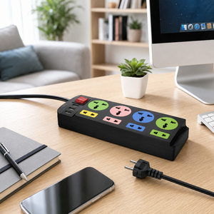 Endüstriyel Masaüstü Bakır Güç Uzatma Prizi 8'li Evrensel Priz Paneli <span class=keywords><strong>3</strong></span> USB Girişi 10A Bilgisayar Ofis Hastane Kullanımı İçin - Product Image 6