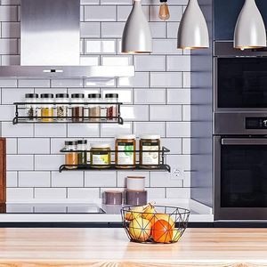 Porte-épices mural en métal 2 tailles <span class=keywords><strong>sans</strong></span> perçage - Product Image 5
