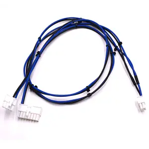 Fabricante de cabos de chicote de fios 2-24CKT com caixa de receptáculo Molex mini fit jr 5557 personalizado, único/duplo raw