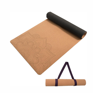 Tapete de Yoga de Corcho Natural de Alta Calidad, Ecológico, con Logotipo Personalizado, Tapete de Yoga de Corcho y Caucho de 6mm de Grosor, Tapete de Yoga TPE - Product Image 1