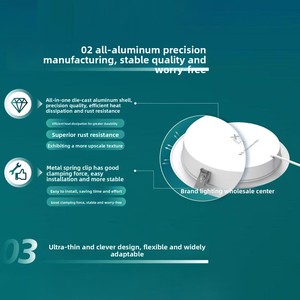 <span class=keywords><strong>Downlight</strong></span> <span class=keywords><strong>LED</strong></span> Empotrable Moderno DN220LED, Ultrafino, de Alta Luminosidad, CRI Ra85-90, para Techo Metálico, Uso Comercial - Product Image 4