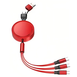 Logo personnalisé 5 1 <span class=keywords><strong>c</strong></span>âble de données de chargement universel rétractable multi-usage <span class=keywords><strong>3i</strong></span> N1 pour téléphone Micro Type-<span class=keywords><strong>C</strong></span> USB chargeur métal écouteur - Product Image 2