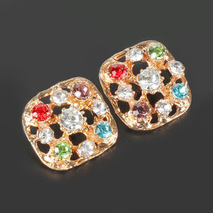 Nuevo Botón de cristal personalizado cubre Botón de cuello Clip gemelos cristales broche ajuste camisa estándar joyería botones - Product Image 3