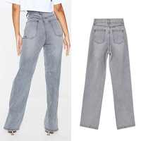 Nouveau Jean Femme Coupe Droite Style Européen 2023 Fendu Hipster Urbain