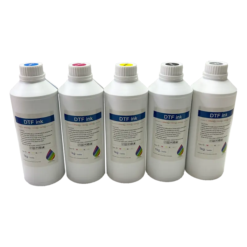 Guanzhou Venta caliente Buen precio Comprar 1000ml Dtf Tinta a base de agua Dtf Cmyk/tinta blanca para impresoras Dtf