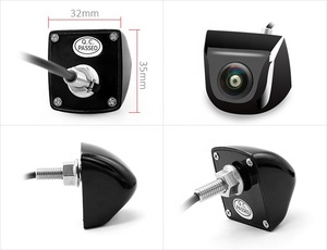 Ahd noir blanc Chrome argent Anti-buée 170 degrés vue arrière voiture Parking caméra de recul vue latérale avant caméra de voiture cachée - Product Image 3