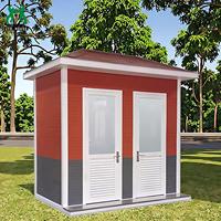 Toilettes mobiles de style contemporain en conteneur d'acier, maisons préfabriquées, design écologique, couleur personnalisée pour villa, appartement, usage commercial