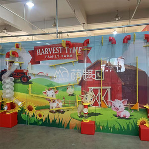 Pared de Pelotas Interactiva con Temática de Granja para Niños, Multifuncional, Tamaño Personalizable, Equipo Educativo STEM, Parque <span class=keywords><strong>Infantil</strong></span> Interior de <span class=keywords><strong>Madera</strong></span> - Product Image 3