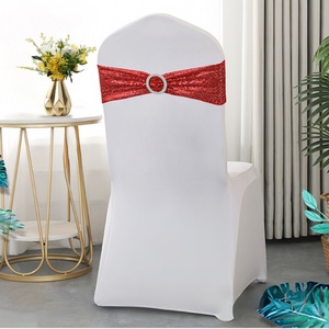 <span class=keywords><strong>Housse</strong></span> <span class=keywords><strong>de</strong></span> <span class=keywords><strong>chaise</strong></span> en polyester <span class=keywords><strong>de</strong></span> luxe pour hôtels et mariages, avec nœud floral et sangle extensible à sequins pour dossier <span class=keywords><strong>de</strong></span> <span class=keywords><strong>chaise</strong></span> - Vente en gros - Product Image 1
