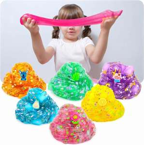 Kit de slime DIY en cube de gelée transparente, non toxique, élastique, non collant, pâte à modeler colorée, plastique, cadeaux pour enfants, garçons, filles, USA Mairun - Product Image 6