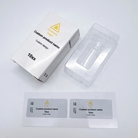 Colle Forte et Adhésive, Étiquettes et Boîtes d'Emballage Personnalisées Holographiques pour Flacons Simples de 3 ml pour Produits Pept