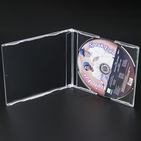 SUNSHING Boîtier de rangement en vrac noir pour DVD, protection de jeu PS1, remplacement, étui transparent simple pour CD de 10,4 mm avec assemblage inclus