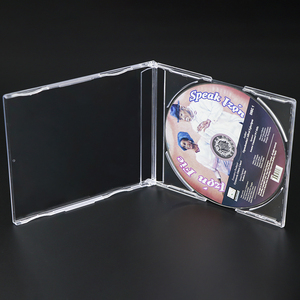 SUNSHING 10.4mm Single Clear CD Jewel Case with Assembled Black Tray DVD Disc <b>Storage</b> Case PS1 Game Protection Replacement - Product Image 5