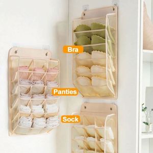 Organiseurs de vêtements suspendus double face, rangement pour sous-vêtements, organisateur mural pour chaussettes, étagères organisatrices de soutiens-gorge - Product Image 3