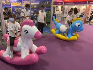 Château gonflable Naughty Castle, cheval à bascule gonflable, équipement de terrain de jeu intérieur amusant avec piscine à balles pour enfants, matériau PVC, 1,5 m x 1 m - Product Image 5