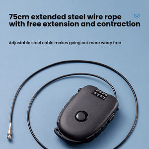 130cm 75cm Bicycle Surfboard <b>Ski</b> Suitcase Stroller Bike Combo Mini Helmet Retractable Combination Cable <b>Lock</b> - Product Image 4