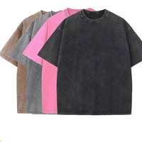 Maglietta Vintage in Puro Cotone 260g, Stile Europeo/Americano, Vestibilità Ampia, Maniche Corte, Collo Tondo, Traspirante e Assorbente