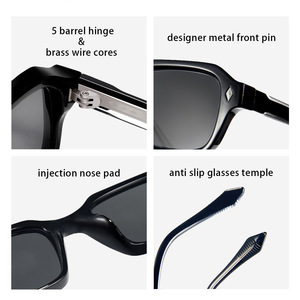 2026 New UV Protection Retro Square TR90 Sunglasses High Quality Blue Small Frame Vintage Custom Sunglasses <strong>Men</strong> - Product Image 5