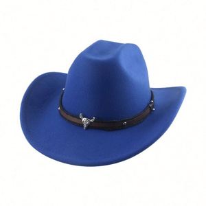 Sombrero de Vaquera de Moda, Nuevo Modelo 2023, Más Vendido, Sombrero de Vaquero Occidental de Lana Sintética - Product Image 4
