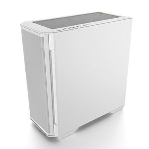 Boîtier d'ordinateur <span class=keywords><strong>PC</strong></span> de jeu Châssis ATX <span class=keywords><strong>Tour</strong></span> en verre trempé <span class=keywords><strong>Moyen</strong></span> vertical Haut débit d'air Boîtier de jeu blanc - Product Image 5