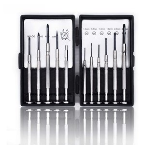 Ensemble d'outils de précision 11 pièces pour la maison : tournevis et clés, en acier, manuel, emballage OEM en seau - Product Image 1