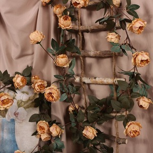 Guirlandes de pivoines artificielles en soie, décoration murale pour l'intérieur de la maison, style Instagram. - Product Image 4