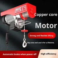 Mini palan électrique, petite grue, 220V 110V 0.6KW, modèle 001, grue à câble domestique, levage flexible, micro-palan électrique, gréement