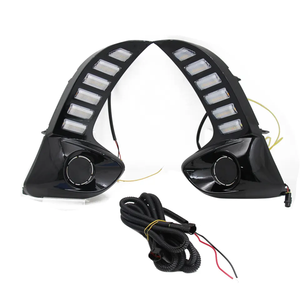 Feu de jour LED drl pour <span class=keywords><strong>toyota</strong></span> vios <span class=keywords><strong>yaris</strong></span> <span class=keywords><strong>2020</strong></span> 2021 2022 clignotant dynamique jaune voiture DRL feu antibrouillard lumière de jour - Product Image 3