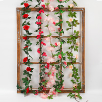 Guirlande de roses artificielles en soie pour décoration d'arche, couvre-conduit de climatiseur, décoration de remise de diplôme, mariage, photographie en extérieur, décoration intérieure
